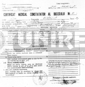 certificat medico legal accident aviatic Apuseni